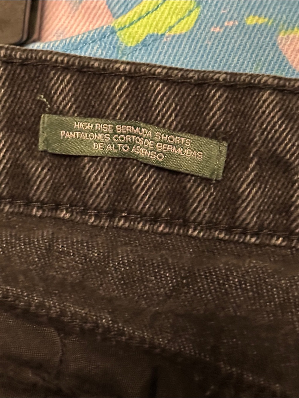 Washed Black Distressed Frayed-Hem Jean Shorts - Picture 3 of 5